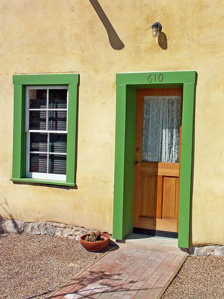 DoorWindowGreenTrim610-w.jpg - #0108_Green Trim, Old Town Tucson, AZ