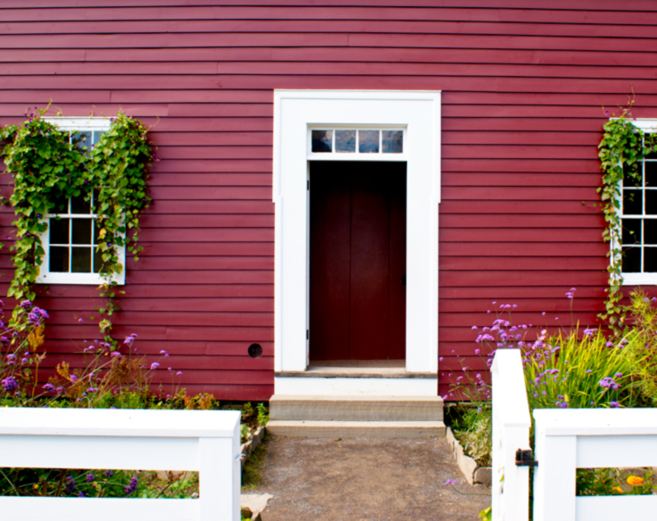 Door_MaroonWall_DSC00404.jpg - #0123_Door, Farmer's Museum, Cooperstown, New York