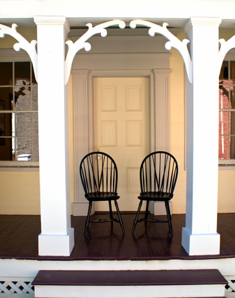 Door_chairs_DSC00460.jpg - #0121_Door, Two Chairs, Farmer's Museum,  Cooperstown, New York