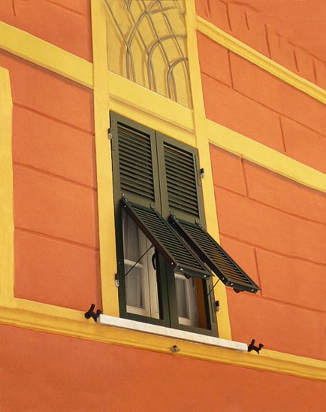 Windoe_1030084.jpg - #0158_Painted Orange Window, Lerici, Italy
