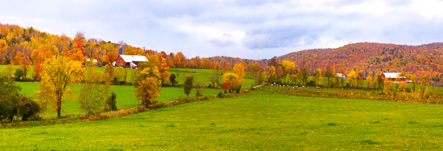 CillyHill_Panorama4-prt-Edit.jpg - "Rawson Farms #2" -  Rawson Farms, Cilley Hill Raod, Underhill, VT.