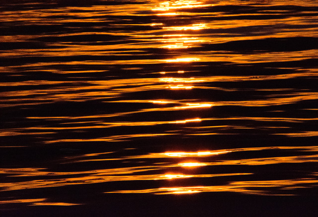 Orange_Reflection_Lake_Champlain_1263.jpg - "Reflections of Gold" - Sunset reflected off Lake Champlain near Burlington, VT.