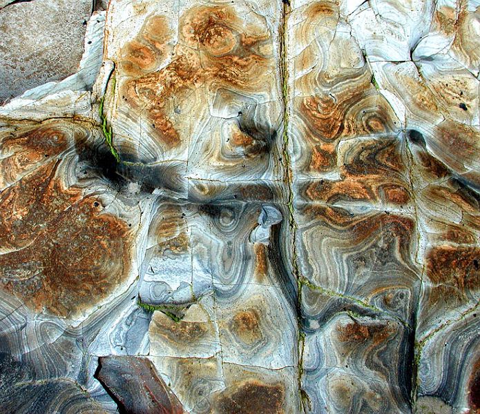 Calif-fos-rock-145-w.jpg - #0322_Rock Formation on the beach north of Santa Barbara, California.