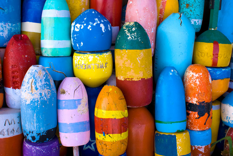 Buoys_DSC05761.jpg - #0250_Lobster Buoys collected from the shores of ROckport, MA