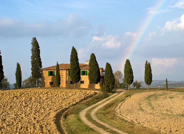 House_Cyprus_DSC07147.jpg - #0246_Rainbow over house, Pienza, Italy.